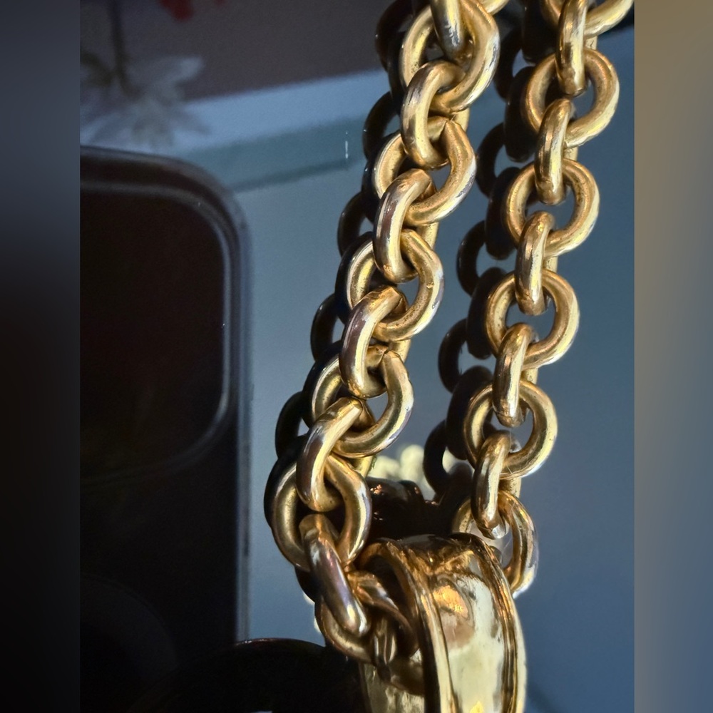 ❗️FINAL PRICE❗️LOT 1812 24K gold plated CHANEL vintage CC pendant necklace - Picture 8 of 16